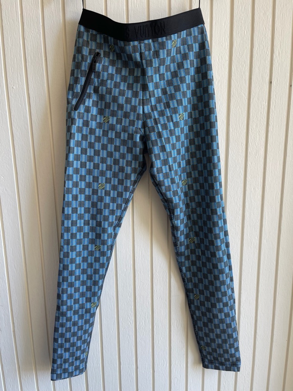 Louis Vuitton Archive FW19 LV Pop 3D Monogram Damier Leggings Blue FR 38 SZ S - Picture 10 of 12